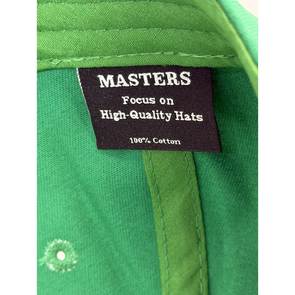New Masters Golf Tournament Green Hat Embroidered Adjustable Size - Picture 3 of 10